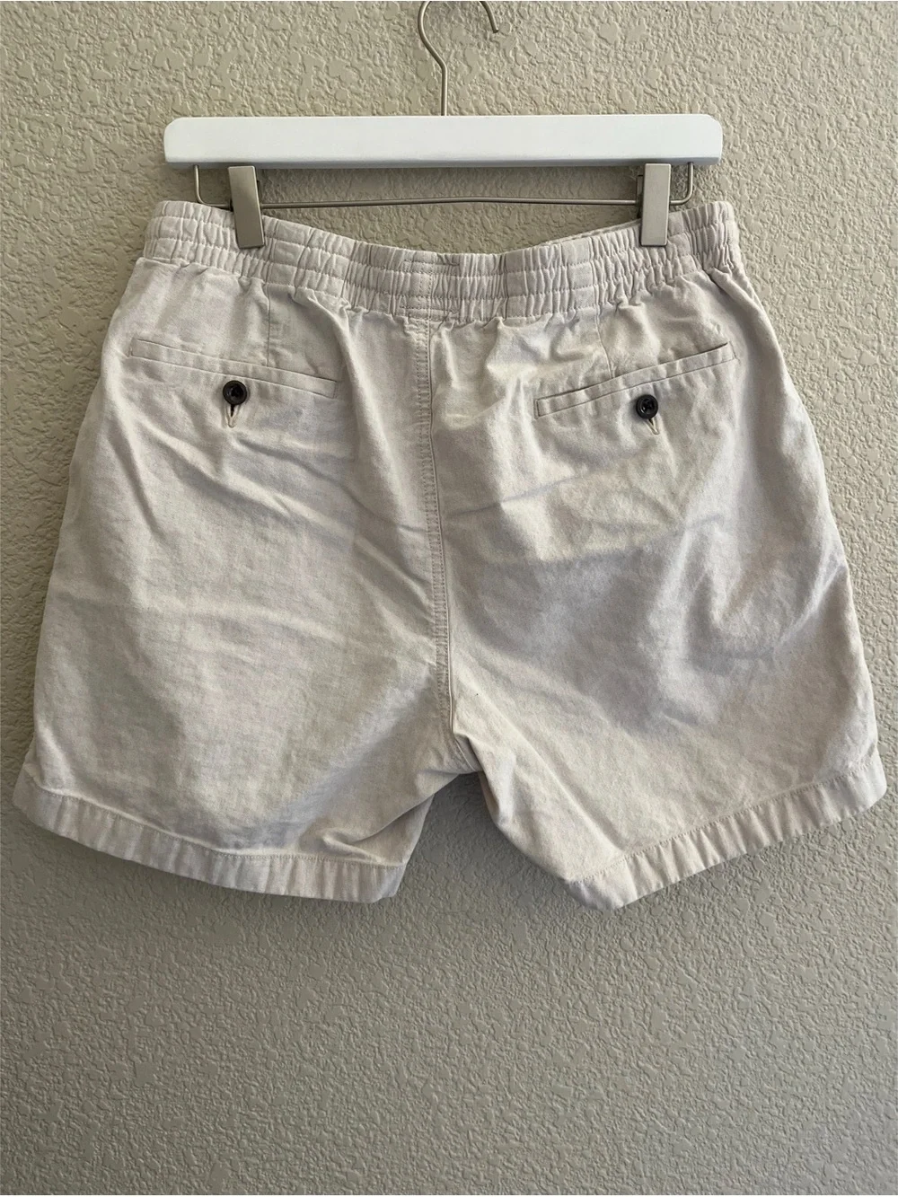 J Crew Beige Linen Blend Drawstring Shorts Men’s Size Medium